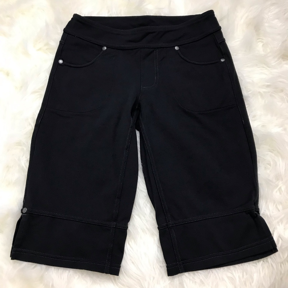 Athleta Cropped Sport Pants Size XXS Black    A-27